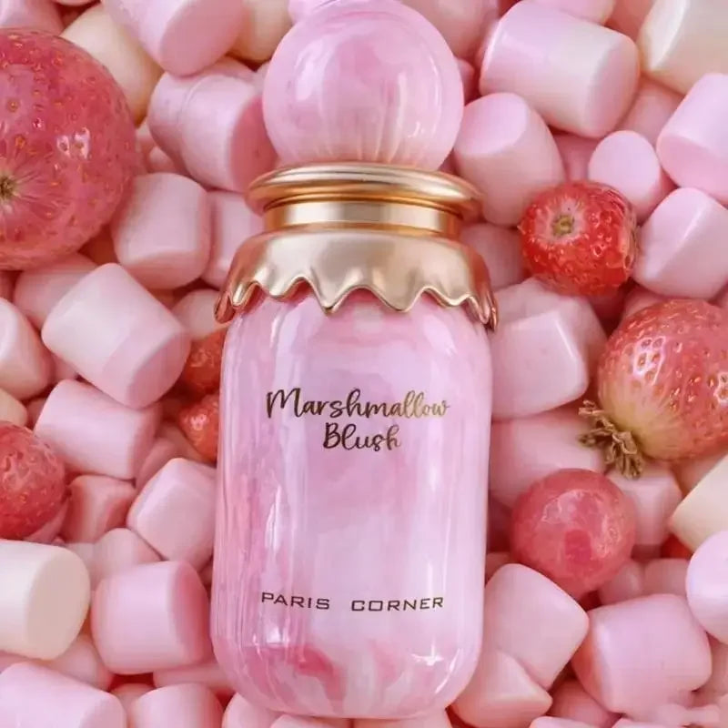 Paris Corner Marshmallow Blush Eau de Parfum for Women 3.4oz / 100ml Sweet Strawberry and Vanilla Scent 24H Long-Lasting