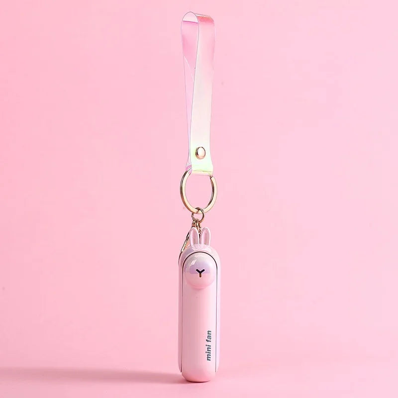 Cute Mini Fan Kipas Portable Hand Fold Bedside Office USB Charge Battery Table Desk Cooling