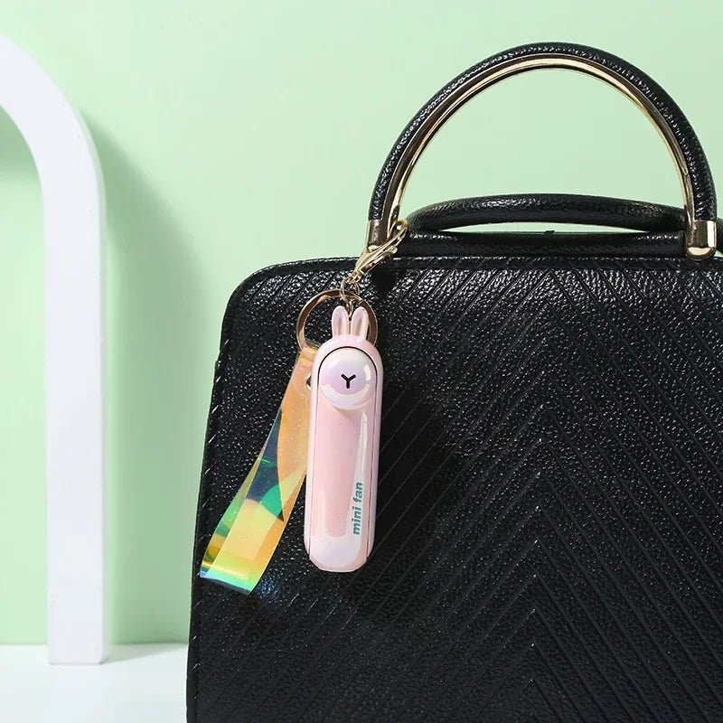 Cute Mini Fan Kipas Portable Hand Fold Bedside Office USB Charge Battery Table Desk Cooling