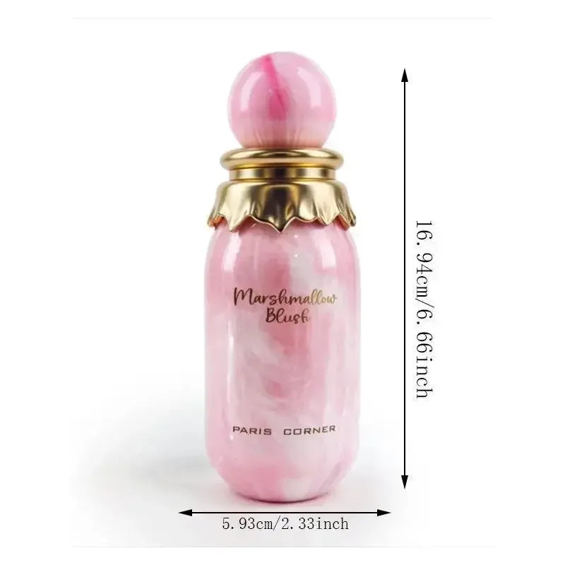 Paris Corner Marshmallow Blush Eau de Parfum for Women 3.4oz / 100ml Sweet Strawberry and Vanilla Scent 24H Long-Lasting