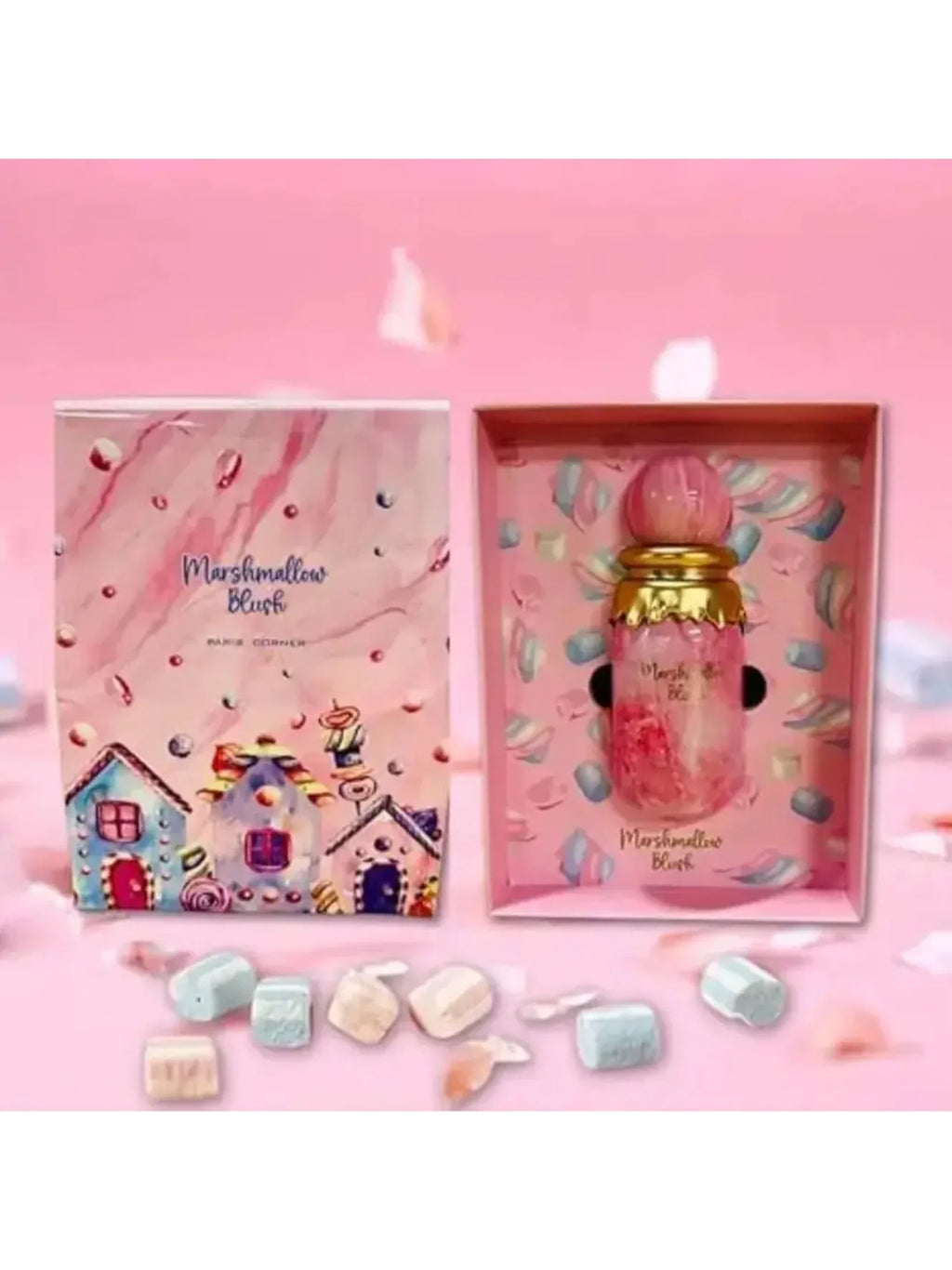 Paris Corner Marshmallow Blush Eau de Parfum for Women 3.4oz / 100ml Sweet Strawberry and Vanilla Scent 24H Long-Lasting